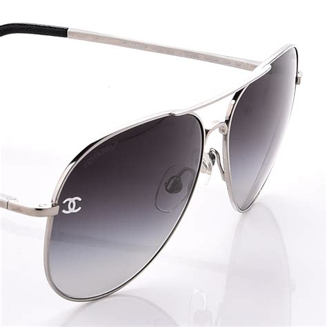 vintage chanel aviator sunglasses|chanel aviator sunglasses silver.